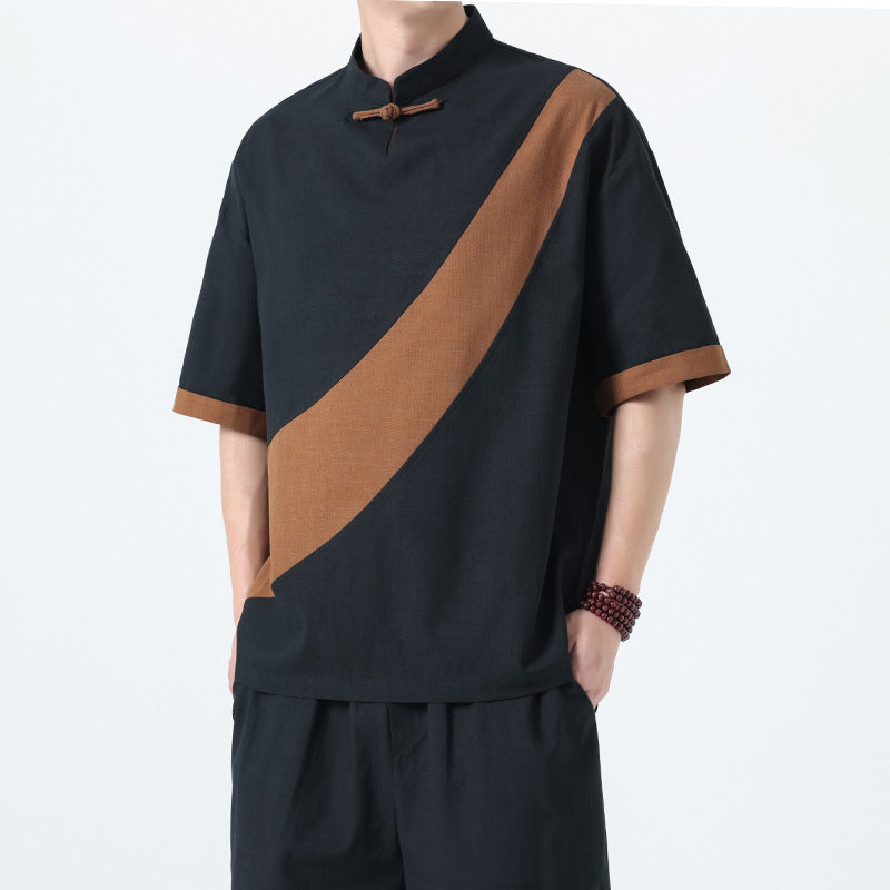 Men's Fashion Cotton Linen Short Sleeve