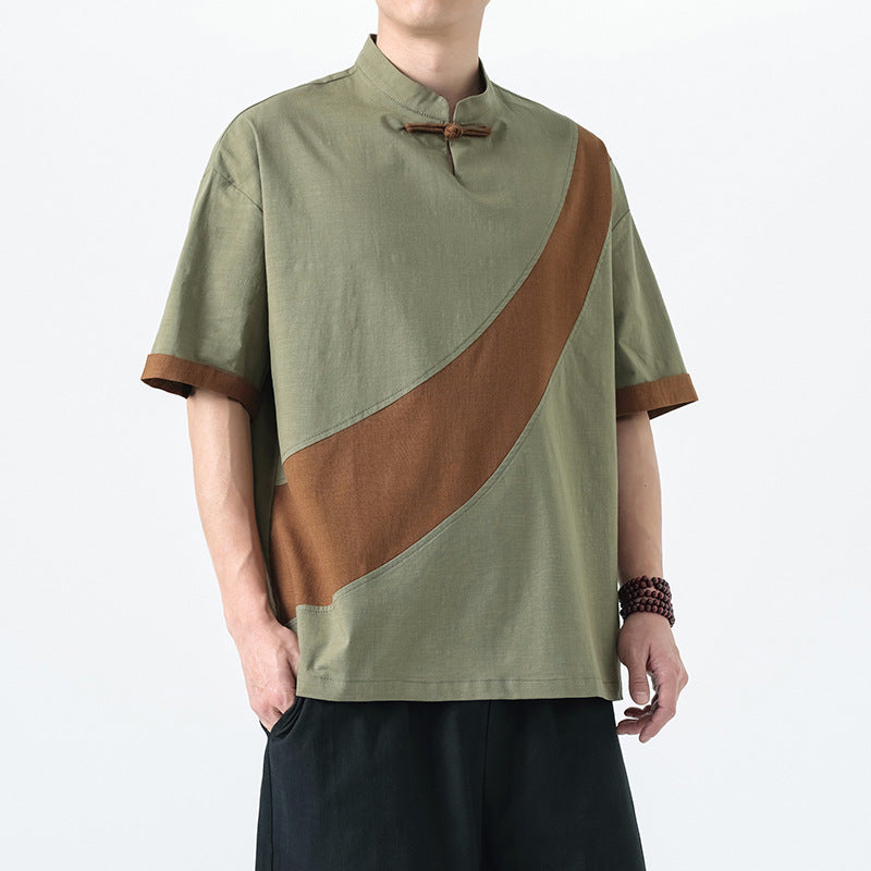 Men's Fashion Cotton Linen Short Sleeve