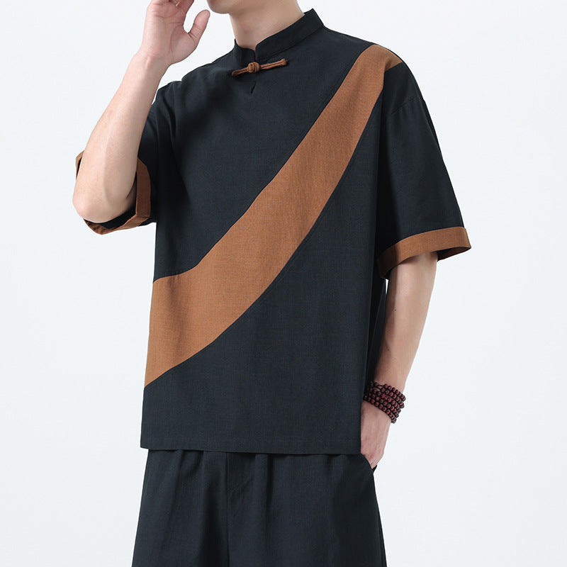 Men's Fashion Cotton Linen Short Sleeve