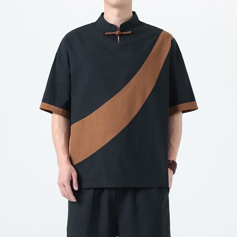 Men's Fashion Cotton Linen Short Sleeve