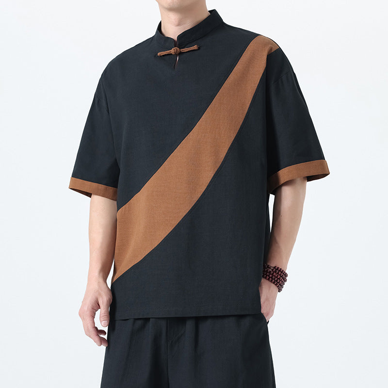 Men's Fashion Cotton Linen Short Sleeve