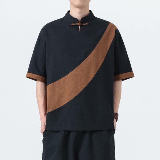 Men's Fashion Cotton Linen Short Sleeve