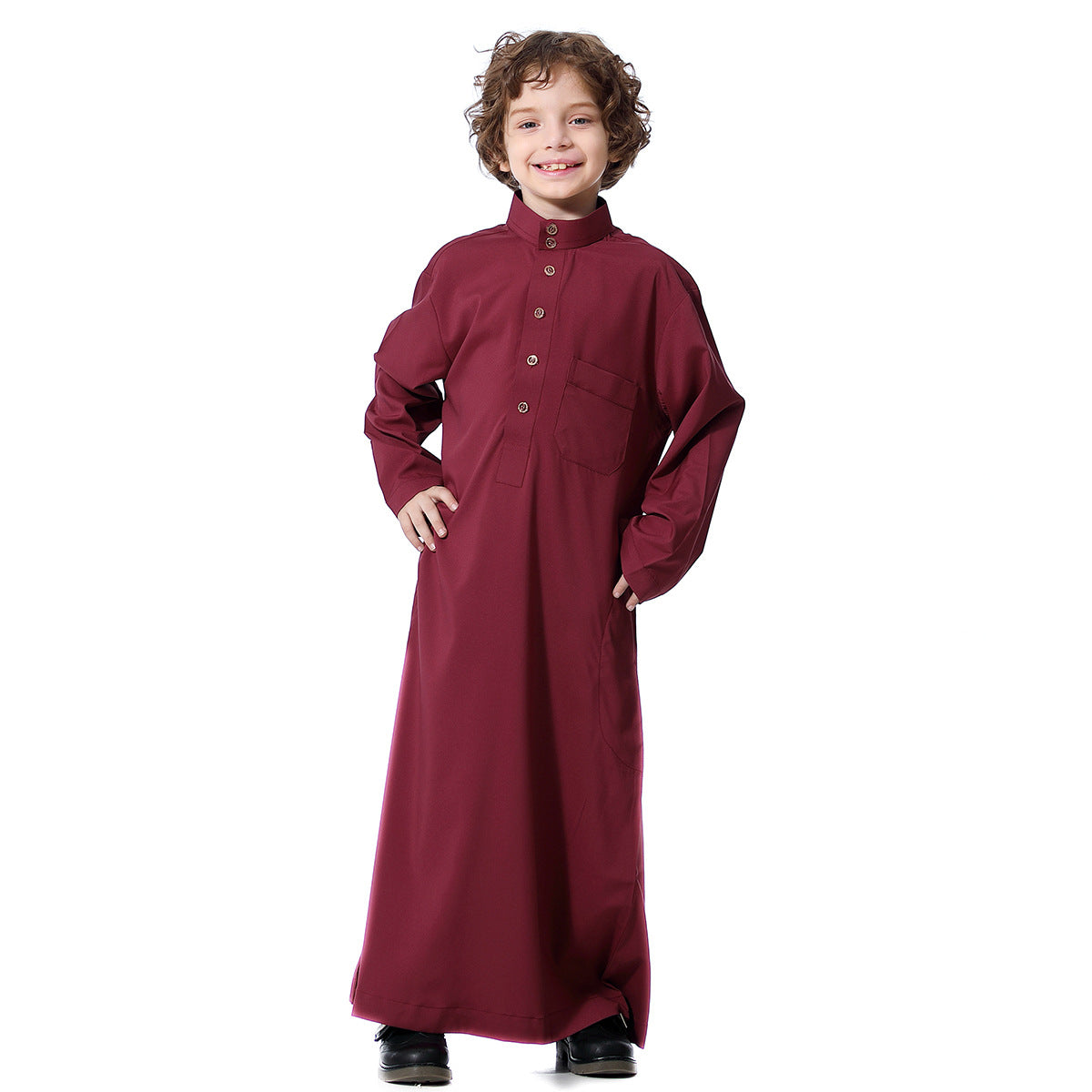 Middle Eastern teenage boy robe